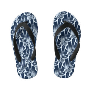Geometric Elements: Stylised Modern Pattern Kid's Flip Flops