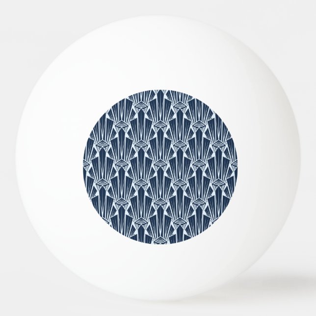 Geometric Elements: Stylised Modern Pattern Ping Pong Ball (Front)