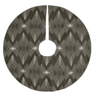 Geometric elements, vintage seamless ornament. brushed polyester tree skirt