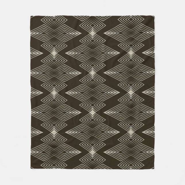 Geometric elements, vintage seamless ornament. fleece blanket (Front)