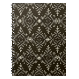 Geometric elements, vintage seamless ornament. notebook