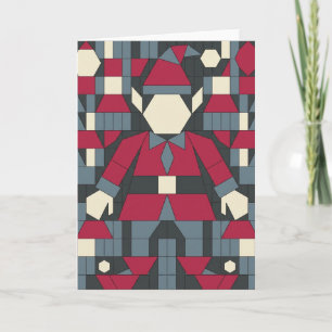 Geometric Elf Christmas Card