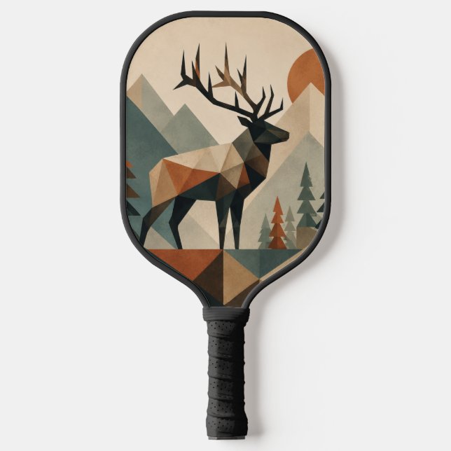 Geometric Elk Pickleball Paddle (Front)