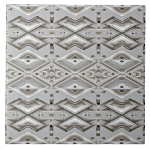 Geometric Embossed Diamond Pattern Tile