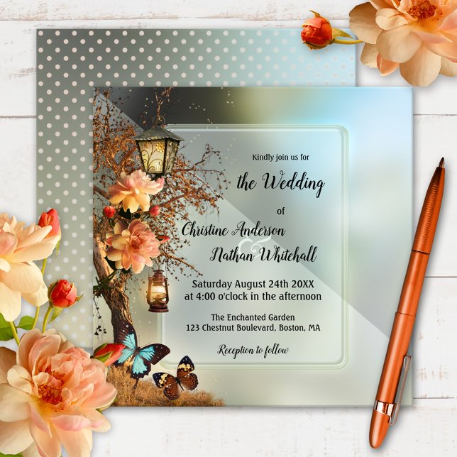 Geometric Enchanted Garden Wedding Invitation (Creator Uploaded)