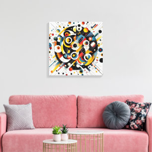 Geometric Energy Burst – Abstract Circle Art Canvas Print