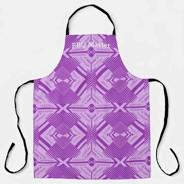 Geometric Esthetic Chevron Abstract Art Apron (Front)