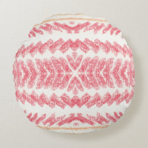 Geometric ethnic oriental seamless pattern. Tradit Round Cushion