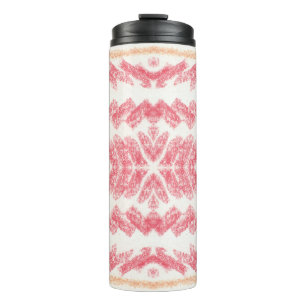 Geometric ethnic oriental seamless pattern. Tradit Thermal Tumbler