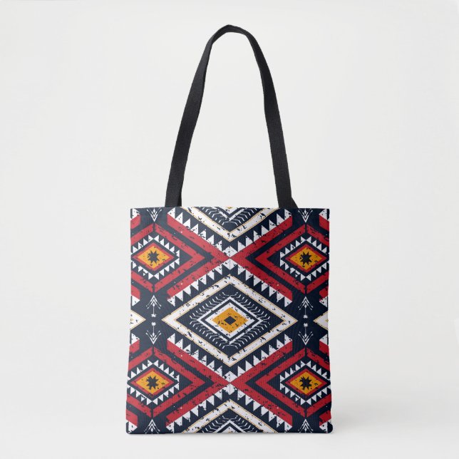 Geometric ethnic oriental seamless pattern traditi tote bag (Front)