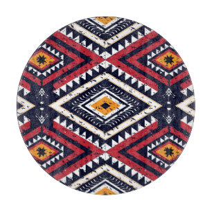 Geometric Ethnic Oriental: Traditional Seamless Cutting Board
