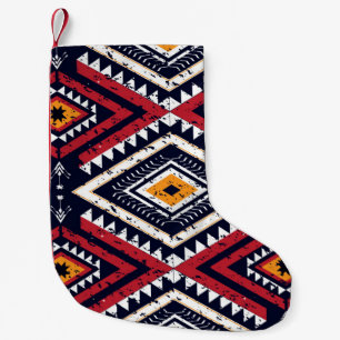 Geometric Ethnic Oriental: Traditional Seamless Small Christmas Stocking