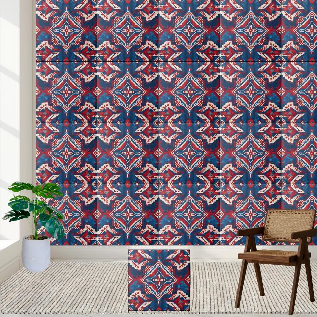 Geometric Ethnic Tile Pattern (Geometric Ethnic Tile Pattern)