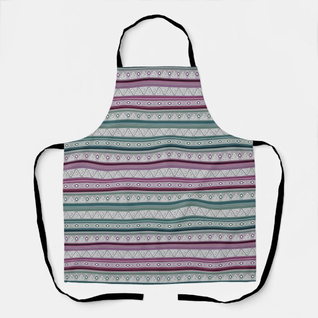 geometric ethnic tribal pattern of American Indian Apron (Front)