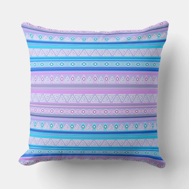 geometric ethnic tribal pattern of American Indian Cushion (Front)