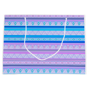 geometric ethnic tribal pattern of American Indian Large Gift Bag