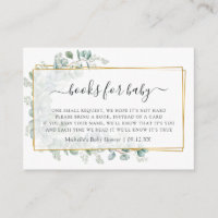 Geometric Eucalyptus Baby Shower Book Request