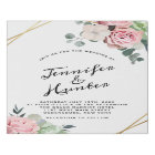 Geometric Eucalyptus Floral Wedding Invitation