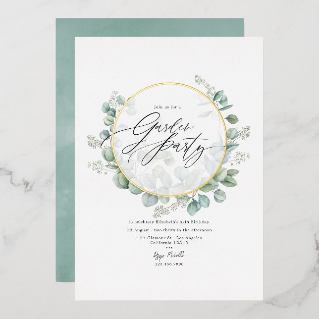 Geometric Eucalyptus Herbarium Garden Party (Front/Back)