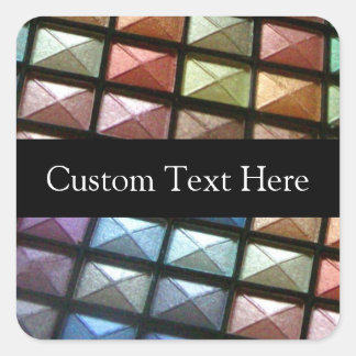 Geometric Eyeshadow Makeup Artist Personalised Square Sticker