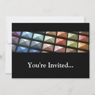 Geometric Eyeshadow Makeup Invitation