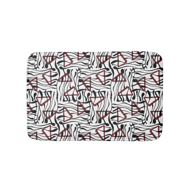 Geometric Fabric: Artistic Pattern Design. Bath Mat (Front)