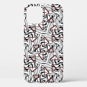 Geometric Fabric: Artistic Pattern Design. iPhone 12 Case