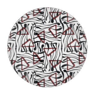 Geometric Fabric: Artistic Pattern Design. Cutting Board