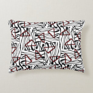 Geometric Fabric: Artistic Pattern Design. Decorative Cushion