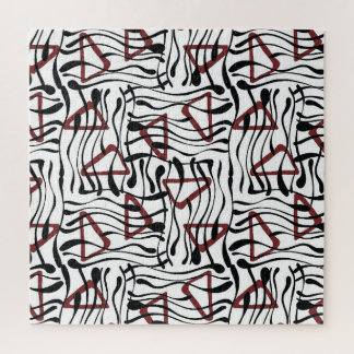 Geometric Fabric: Artistic Pattern Design. Jigsaw Puzzle