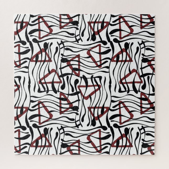 Geometric Fabric: Artistic Pattern Design. Jigsaw Puzzle (Vertical)