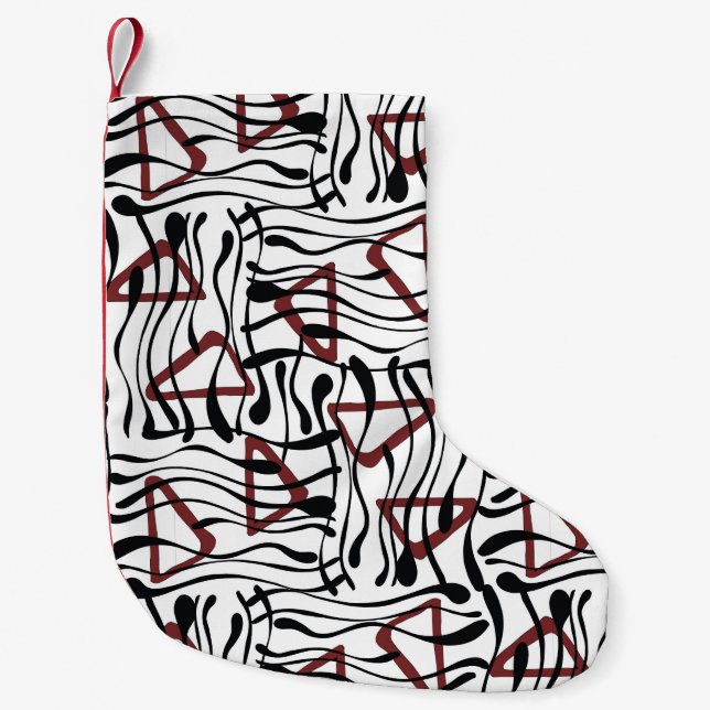 Geometric Fabric: Artistic Pattern Design. Small Christmas Stocking (Front)