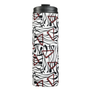 Geometric Fabric: Artistic Pattern Design. Thermal Tumbler