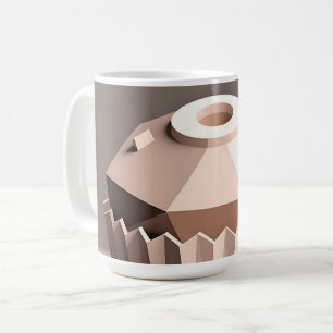 Geometric Faceted Cupcake Art Coffee Mug