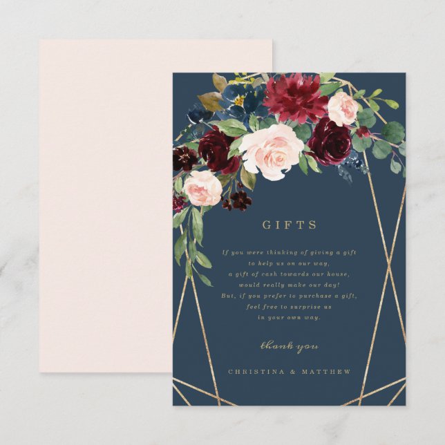 Geometric Fall Elegance Gifts Card (Front/Back)