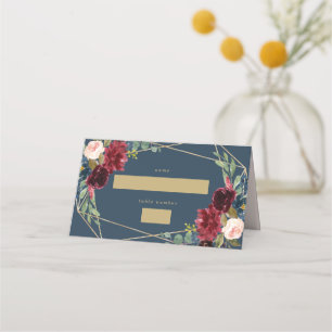 Geometric Fall Elegance Place Card