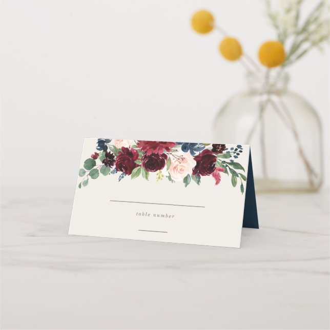 Geometric Fall Elegance Place Card (Front)
