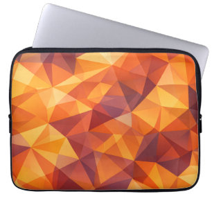 Geometric Fall Pattern Warm Abstract Laptop Sleeve