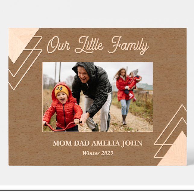 Geometric Family Names Custom Wood Picture Frame  (Creator Uploaded)