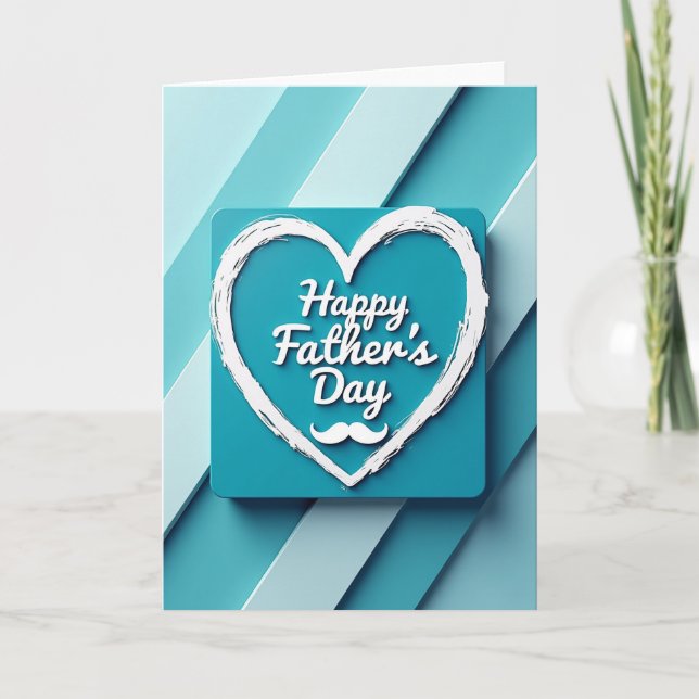 Geometric Fathers Day Love Card (Front)