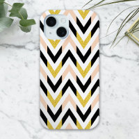 Geometric Faux Glitter Chevron Pattern Case-Mate i