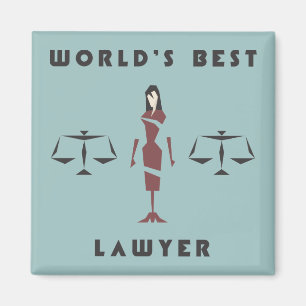 Geometric Female World's Best Lawyer Magnet