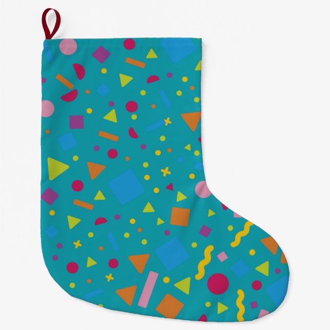 Geometric Figure Creation 1 Large Christmas Stocking (Front)