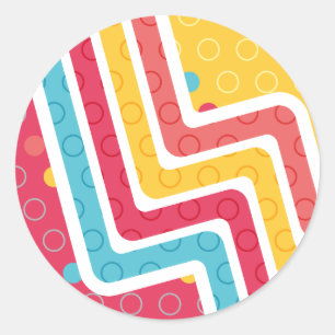 Geometric Figure Creation Classic Round Sticker