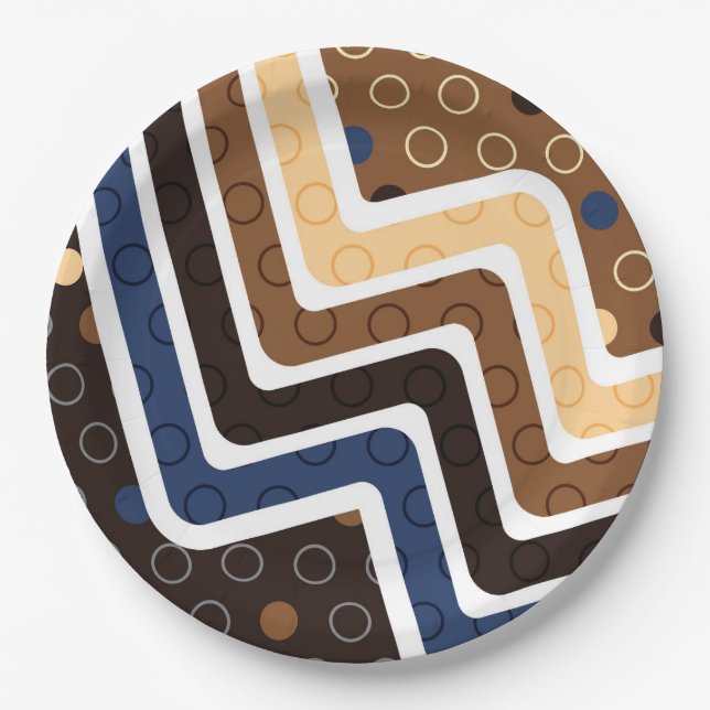 Geometric Figures 2 Paper Plate (Front)
