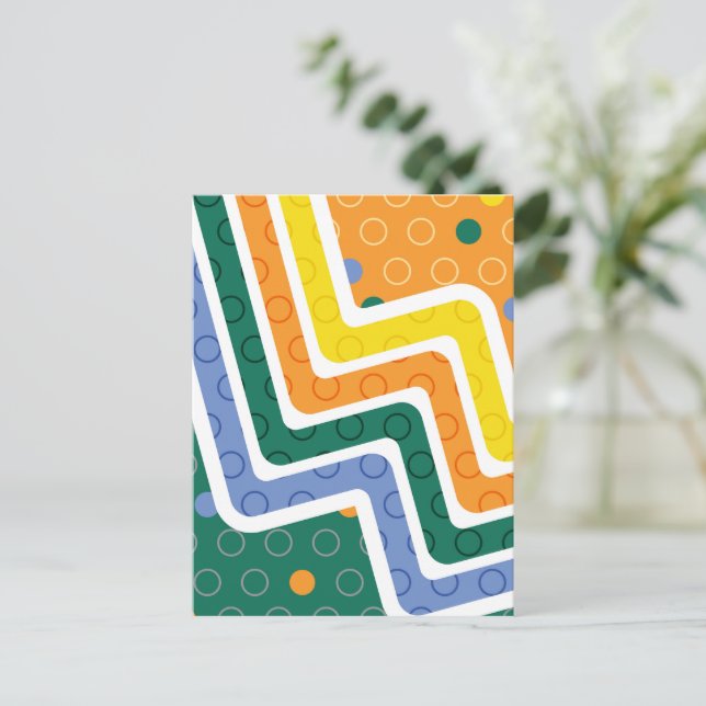 Geometric Figures 3 Holiday Postcard (Standing Front)