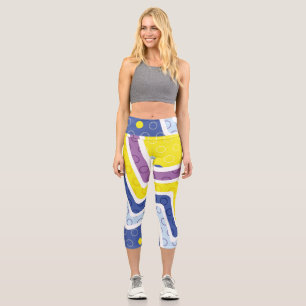 Geometric Figures 5 Capri Leggings
