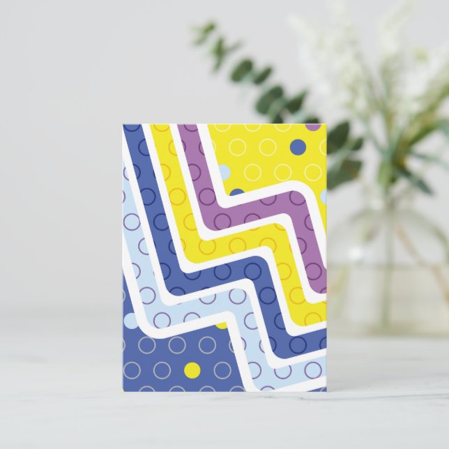 Geometric Figures 5 Holiday Postcard (Standing Front)