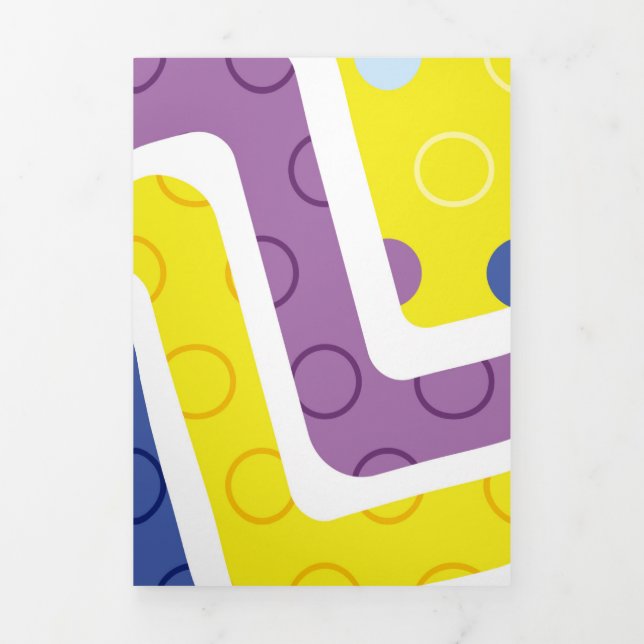 Geometric Figures 5 Tri-Fold Holiday Card (Cover)