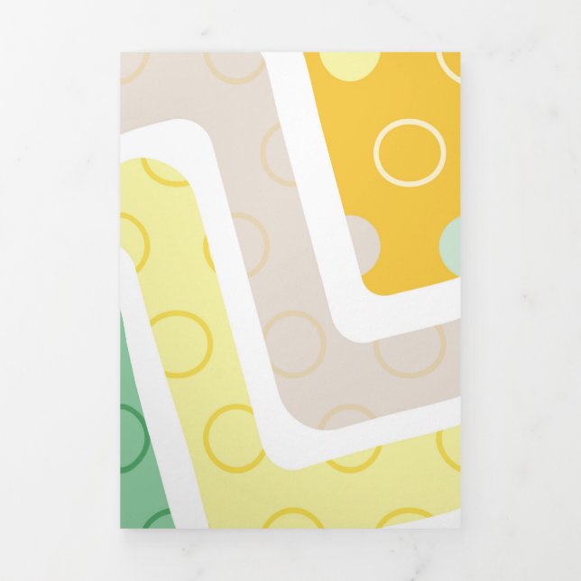 Geometric Figures 7 Tri-Fold Holiday Card (Cover)